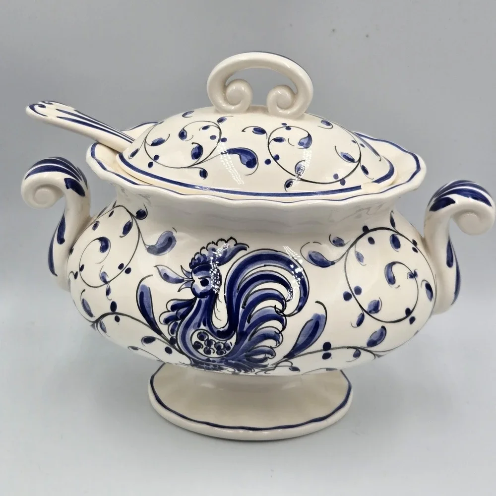 VTG Anfora Agueda Portugal Hand Painted Porcelain 10